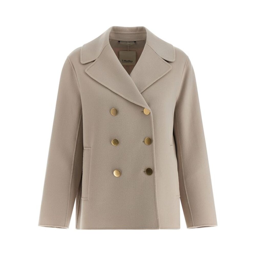 'S Max Mara Beige Virgin Wool Biker Women's Jacket